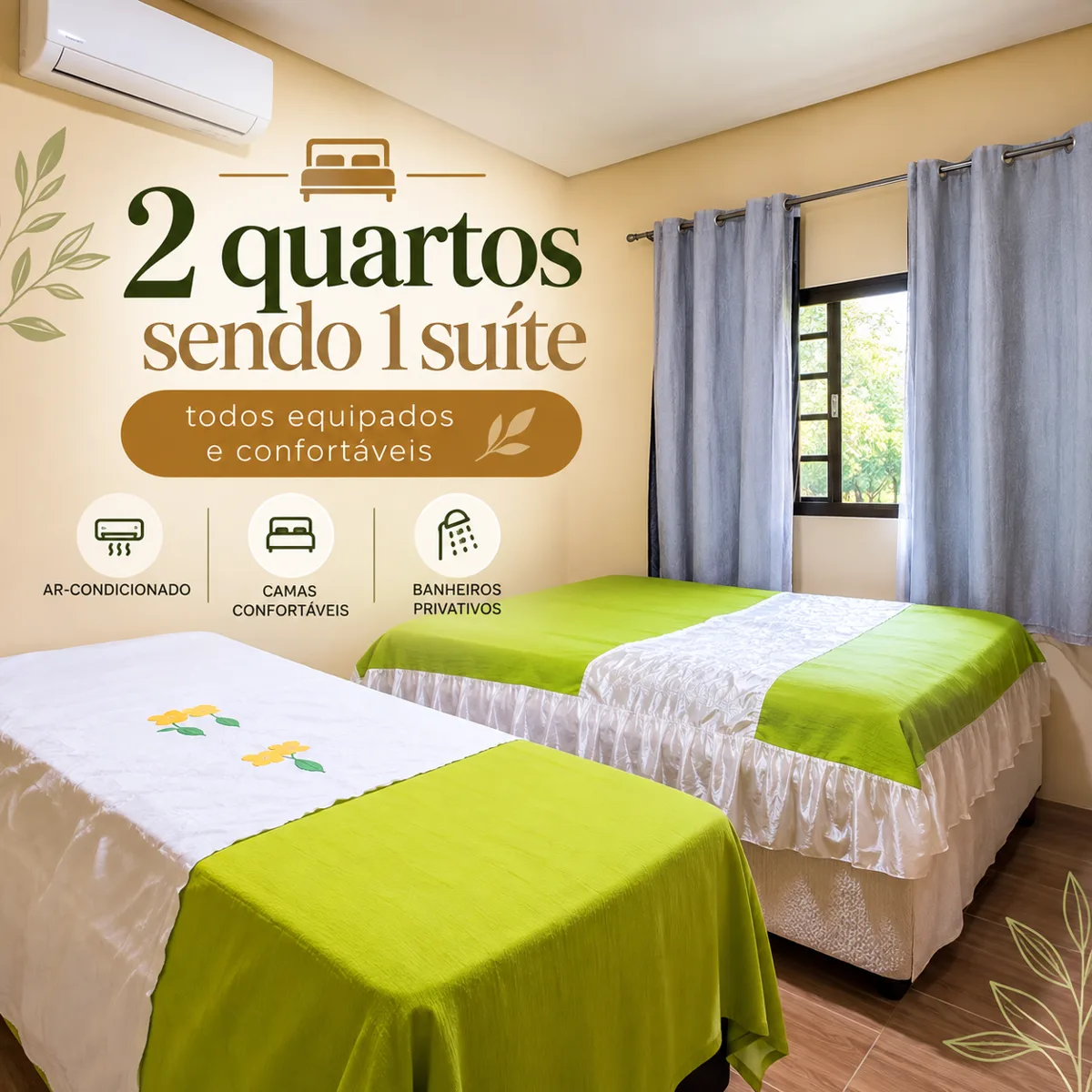 2 quartos · 3 camas · foto 1